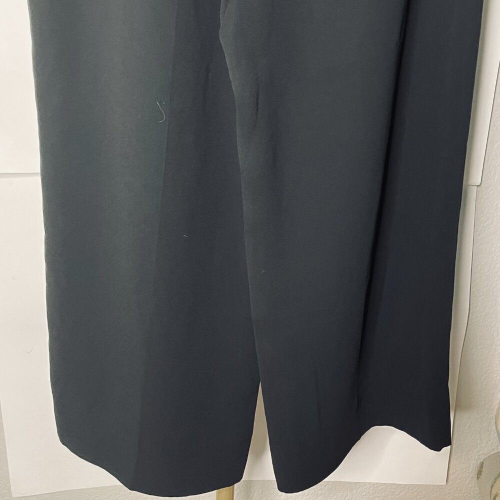 Saks Fifth Avenue Black Wide Leg Crop Pants Size 8 - Picture 9 of 12